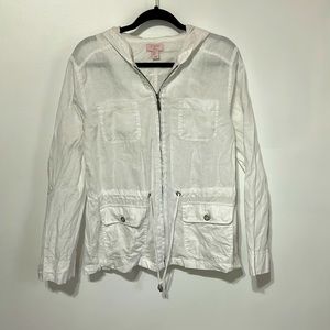 St Tropez White Linen Jacket
